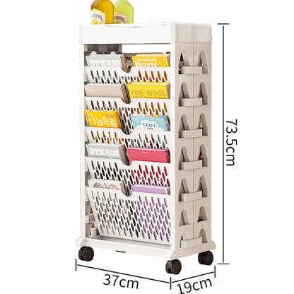 360‑degree rotating rolling bookcase