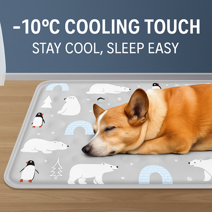 Cooling Pet Mat  – safe, Washable & Water-Filled for Summer