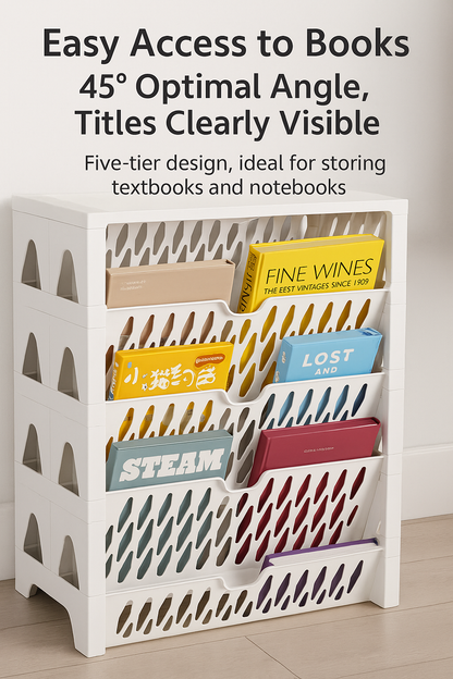 360‑degree rotating rolling bookcase